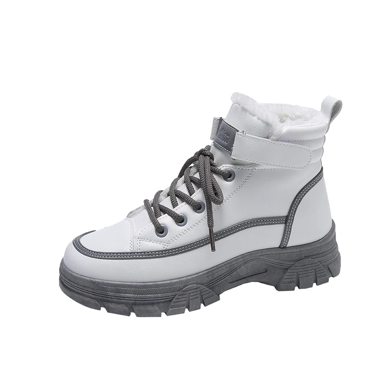 

Зимние новые модные женские ботинки мартинсы женская обувь плюшевые теплые удобные увеличивающие рост женские ботинки