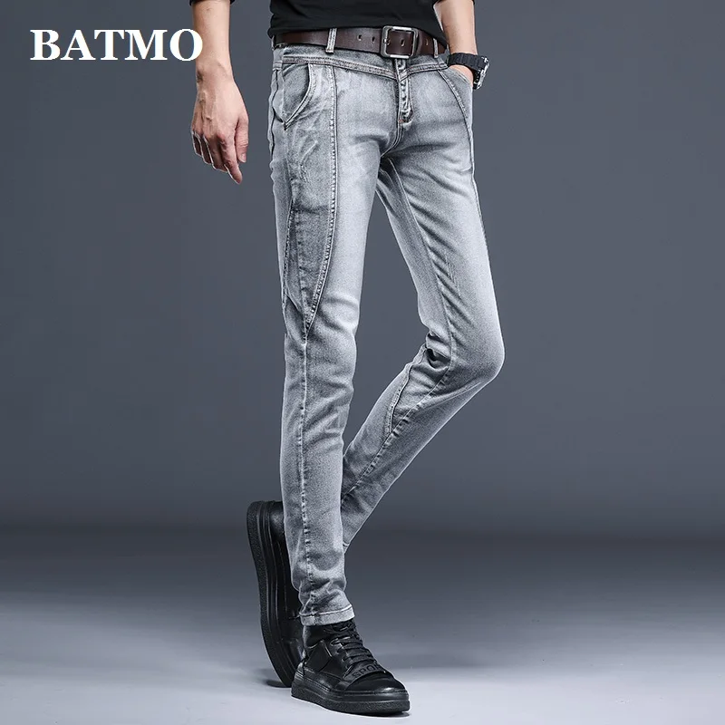 Batmo 2021 new arrival high quality casual slim elastic black jeans men ,men's pencil pants ,skinny jeans men 2108 slim fit jeans