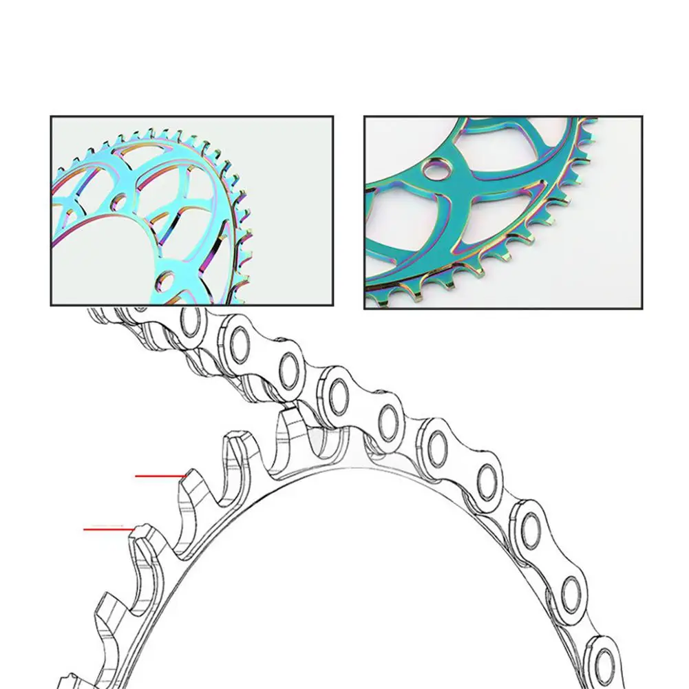 

Bicycle Chainwheel Folding Bike Bicycle Chainring 53t 56t Ultralight Aluminum Alloy Chainwheel Crank Tooth Fixed Gear Bike Parts