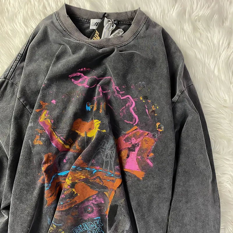 

Women Retro Winter Plus Velvet Round Neck Sweatshirt Harajuku Plus Size Students Trend Male And Female Students Couples Joker