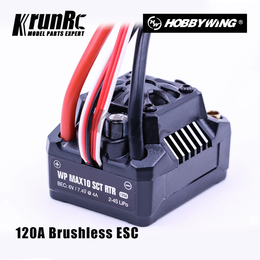 1 шт. оригинальный Hobbywing MAX10 SCT RTR 120A бесщеточный ESC для 1/10 грузовик Moster RC