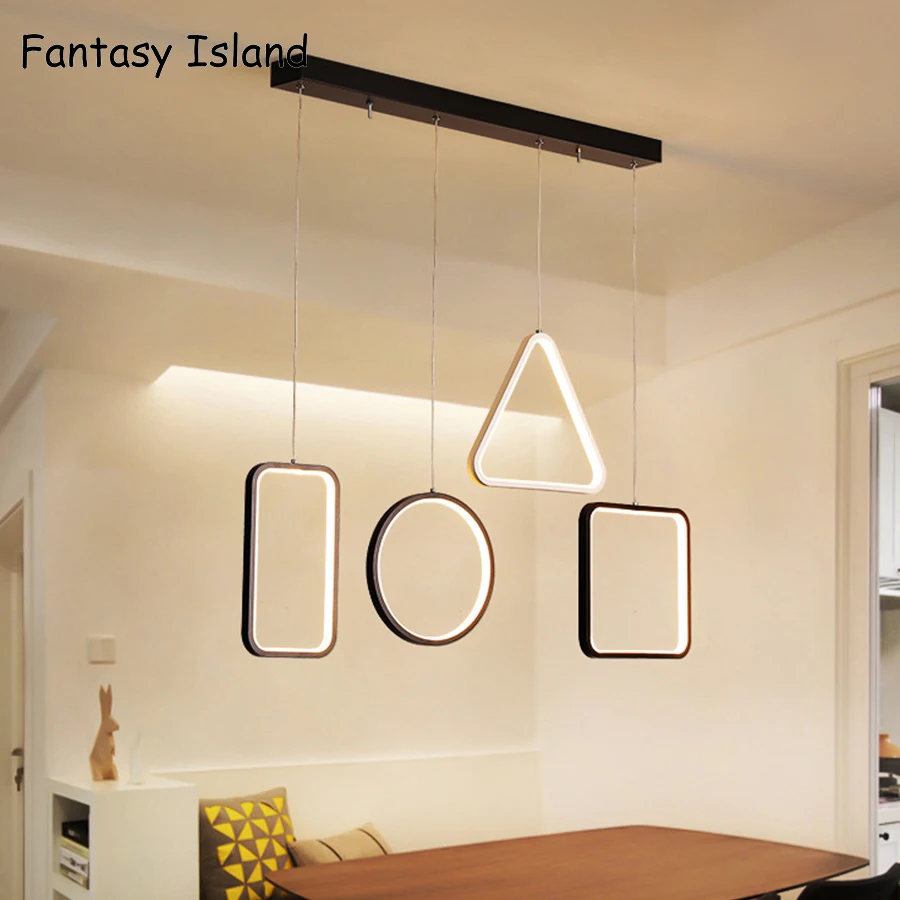 Простые современные светодиодные подвесные светильники для столовой гостиной