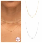 Автоклав реальные 925 стерлингового серебра ожерелье Роскошные ожерелья для женщин многослойное на ключицы двойная цепь ожерелье Шарм ювелирные изделия подарок