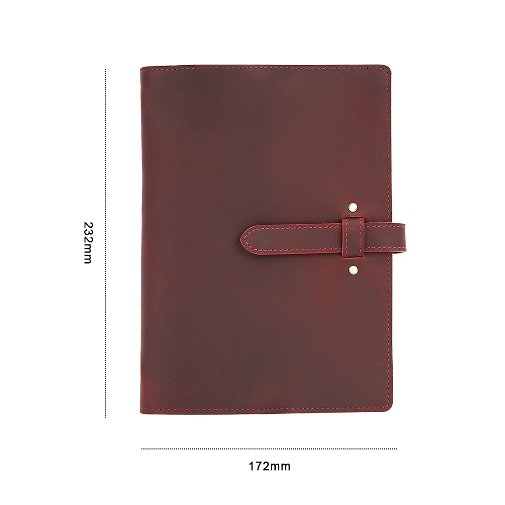 Red A5 Handnote, винтажный блокнот из натуральной кожи, А5, личный А6, А7, Дневник для путешествий, дневник, планировщик, блокнот, для школы, подарок на день рождения - Цвет: Red A5