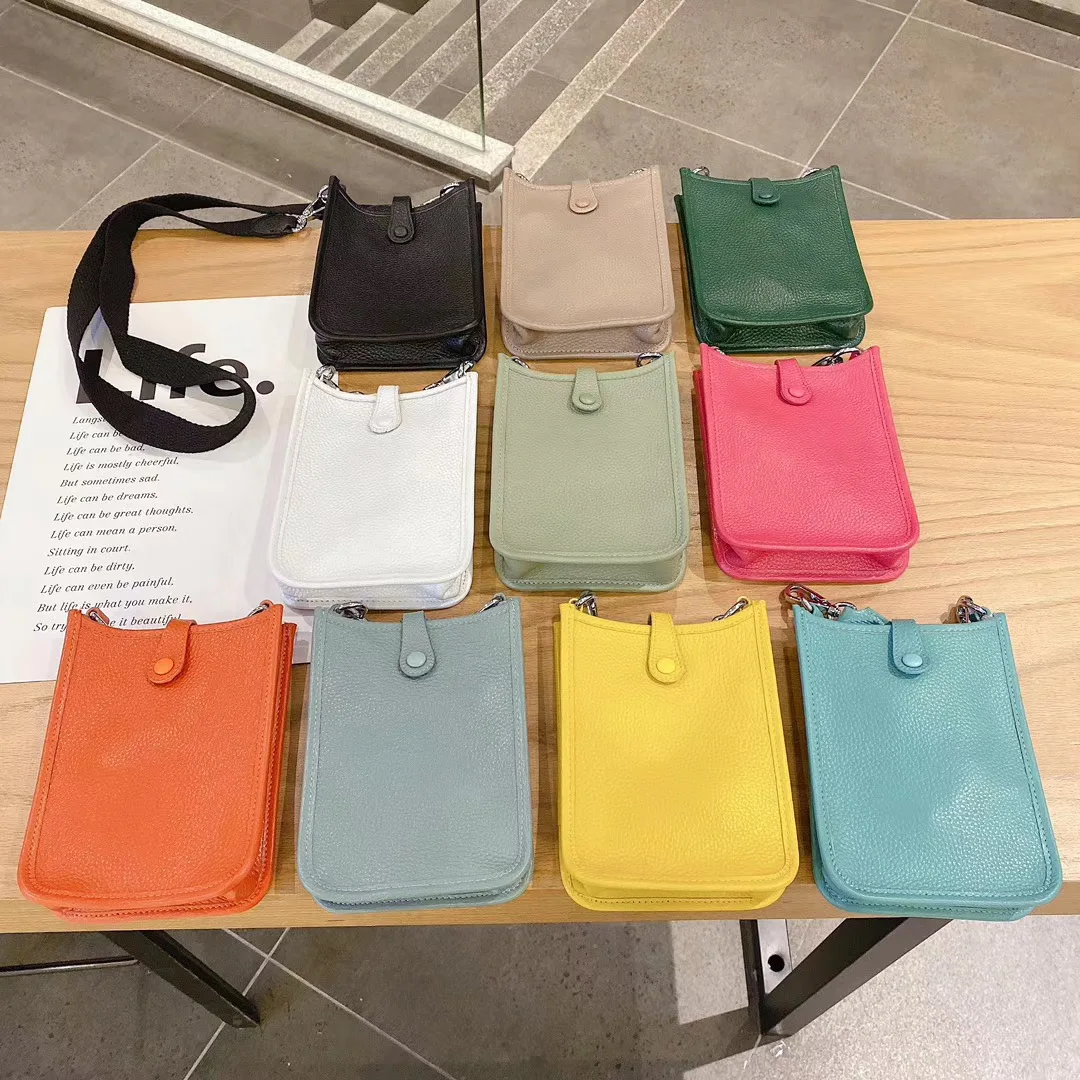 

10 Color Fashion Brand Universal Bags Below 6.5 " For Iphone 11 12 ProMax Fashion Wallet Woman Purse handbag