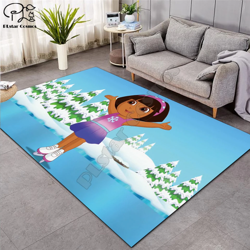 

Dora Cartoon funny carpet Anti-Skid Area Floor Mat 3D Rug Non-slip Mat Dining Room Living Room Soft Bedroom Carpet style-03