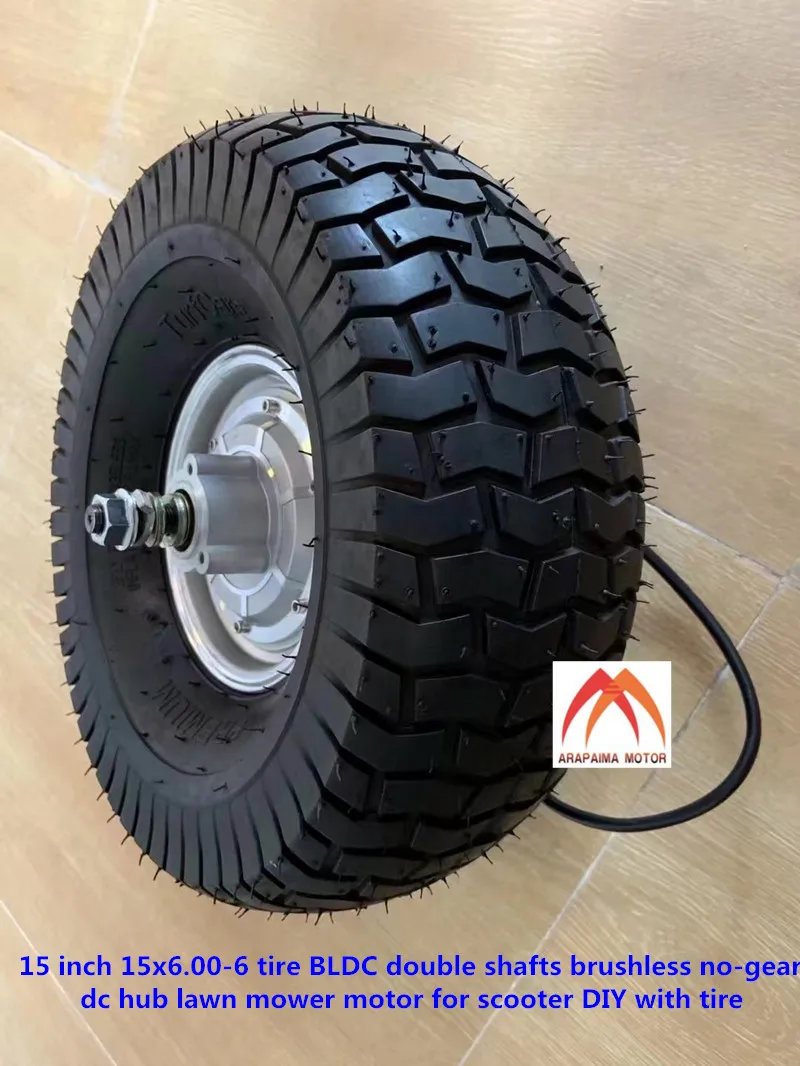 15-дюймовый 15x6.00-6 шины BLDC двойные бесщеточные валы без шестерни док-станция