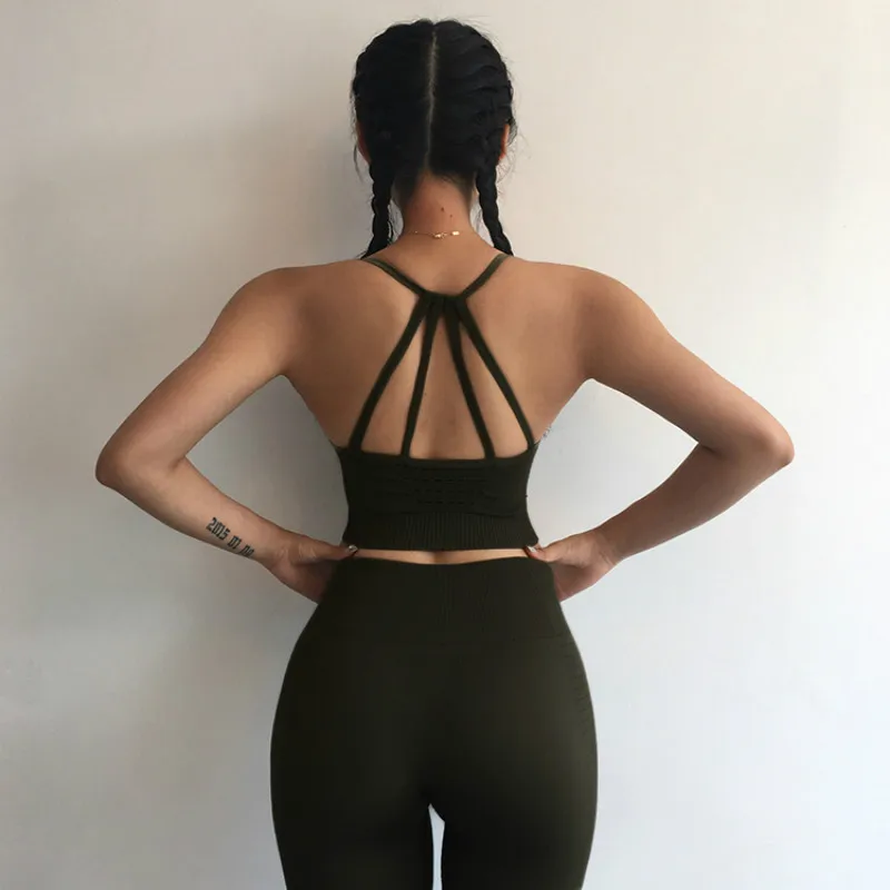 2018 женский бесшовный спортивный бюстгальтер для фитнеса занятий йогой бега