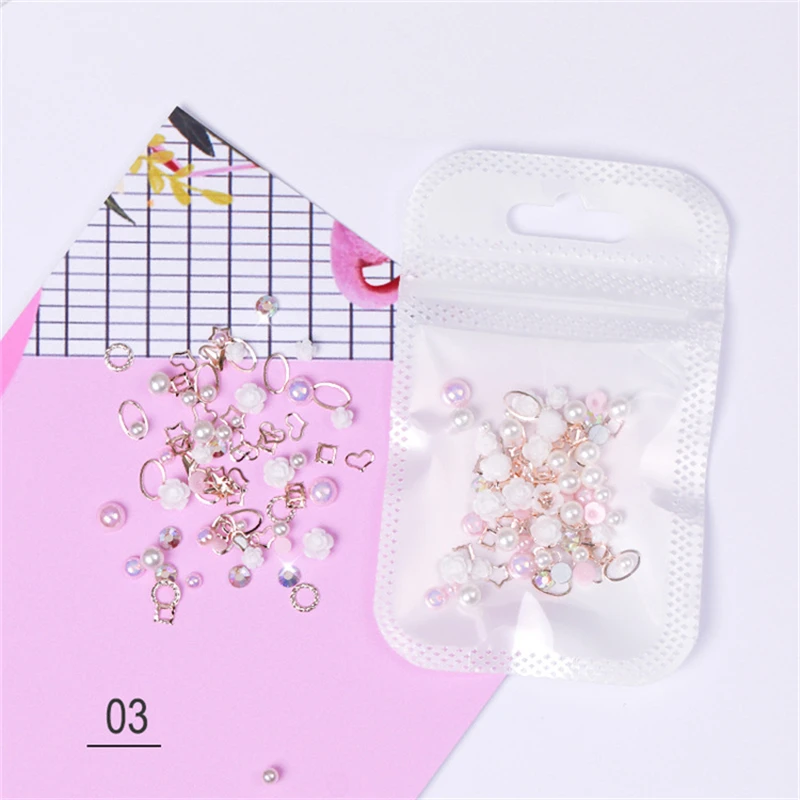 

1 упаковка украшения для ногтей стразы набор Стразы для ногтей искусственный жемчуг круглые камни бусины хлопья