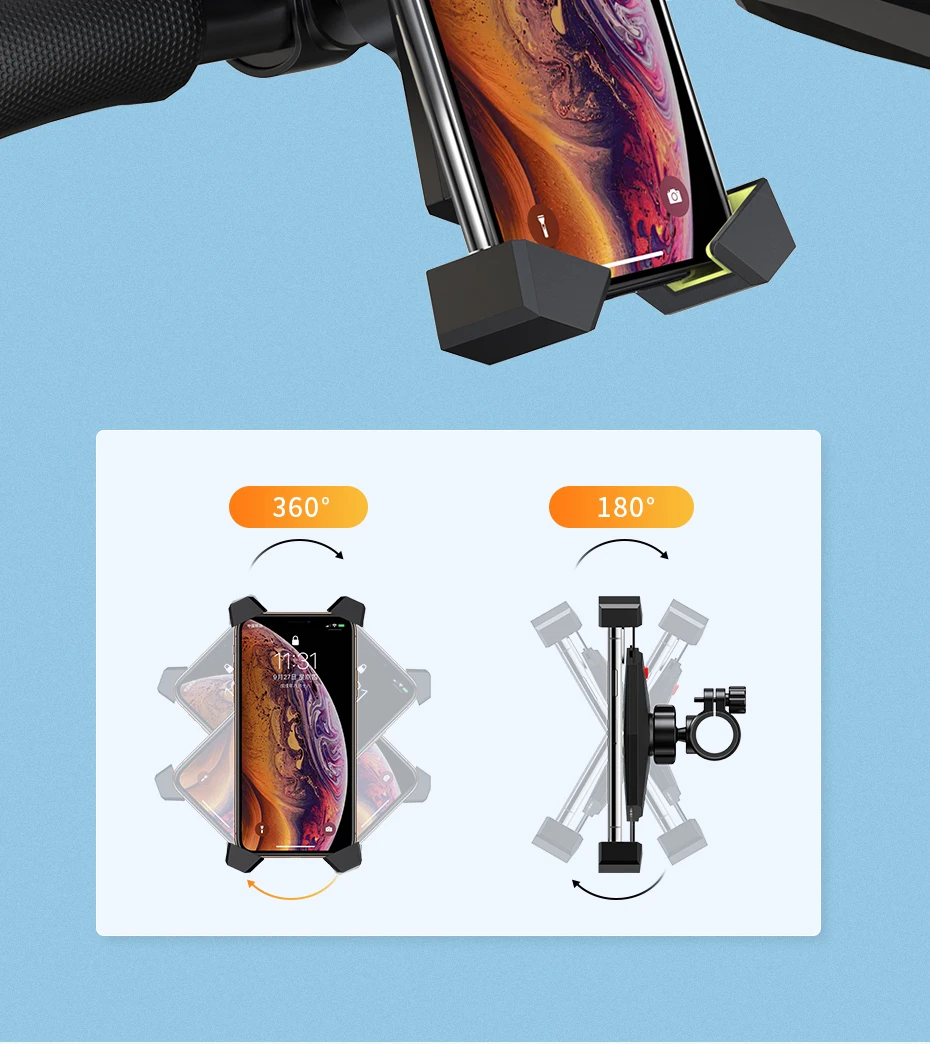 Ugreen велосипедный держатель для телефона для iPhone X S 8, держатель для сотового телефона, велосипедный руль, держатель для телефона для samsung, велосипедный держатель для телефона