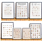 Пикантные пуговицы коллаж Забавный знак для ванной Холст Картина принты и плакат Модная линия Настенная картина украшение для туалета комнаты