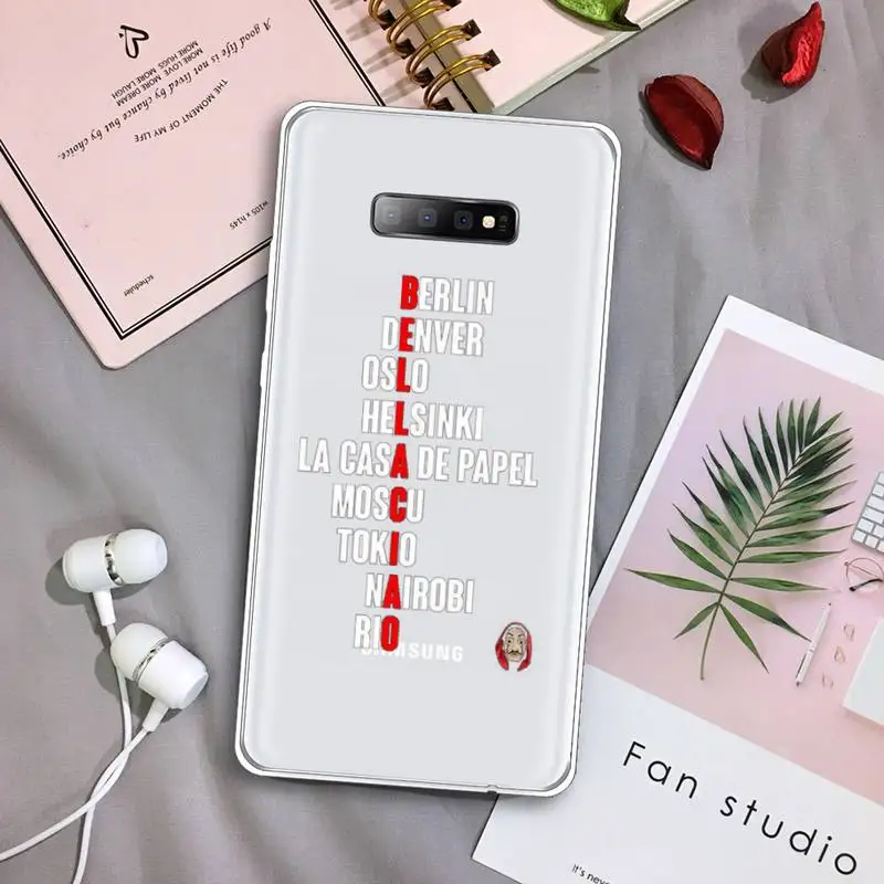 

Money Heist House Paper Phone Case Transparent For Samsung Galaxy A71 A21s S8 S9 S10 plus note 20 ultra