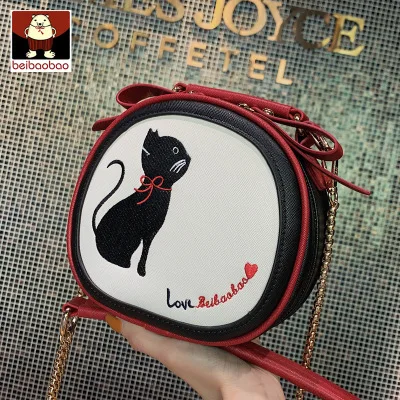 Beibaobao новая портативная маленькая круглая сумка новая маленькая сумка корейская версия дикого повседневного плеча Сумка bolsa feminin