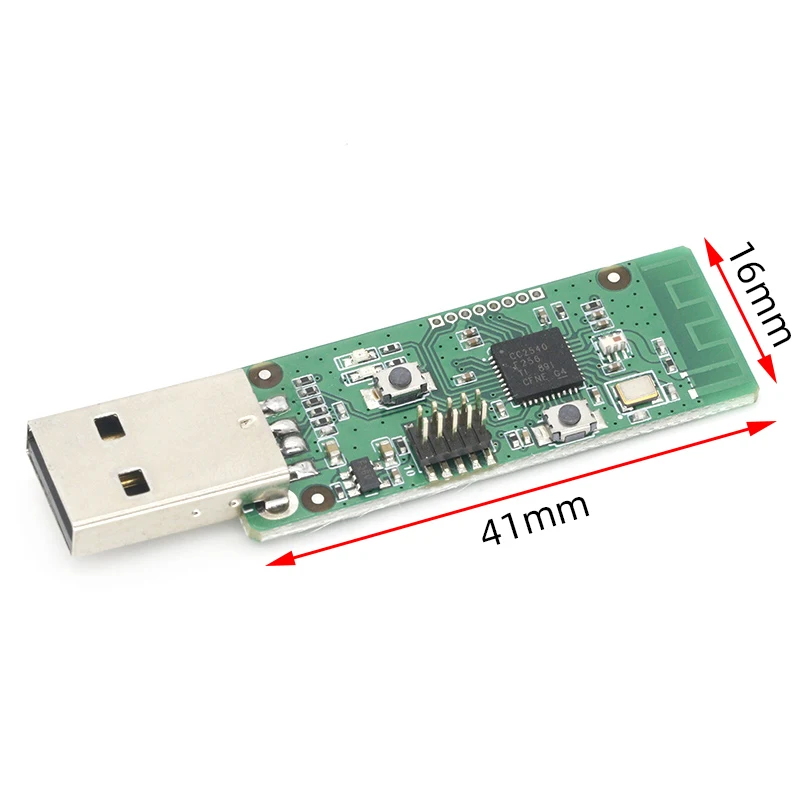 Wireless I/O IO Ports CC2540 Bluetooth 4.0 BLE Adapter USB Protocol Analysis BTool Packet Sniffer Board Debug Pin 1Mbps Module |