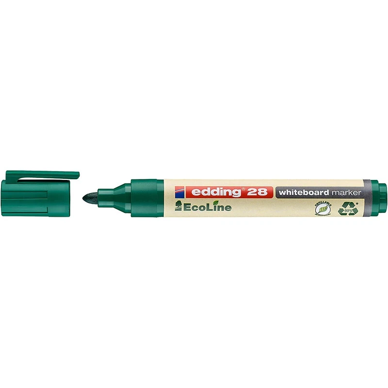 Маркер edding 28 EcoLine Cap-off для белых досок круглый наконечник 1.5-3 мм | Канцтовары офиса