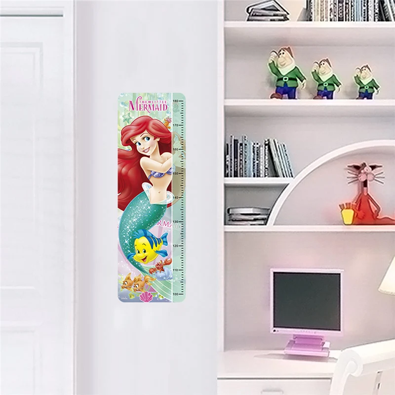 Disney Принцесса Высота мерки настенные наклейки для детей комнаты домашний декор Белоснежка Анна Эльза Рост Диаграмма настенные наклейки обои