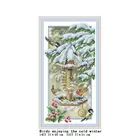 Набор для вышивки крестиком с изображением птиц в холодную зиму 14CT11CT