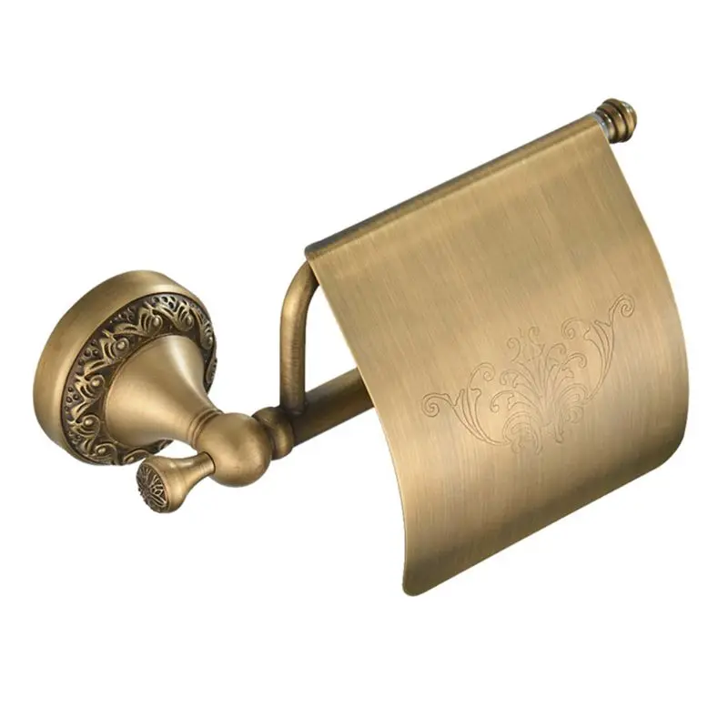 

R58C Paper Holders Solid Brass Antique Bronze Towel Paper Roll Holder Paper Rack Wall Bathroom Accessories Paper Tissue Holder