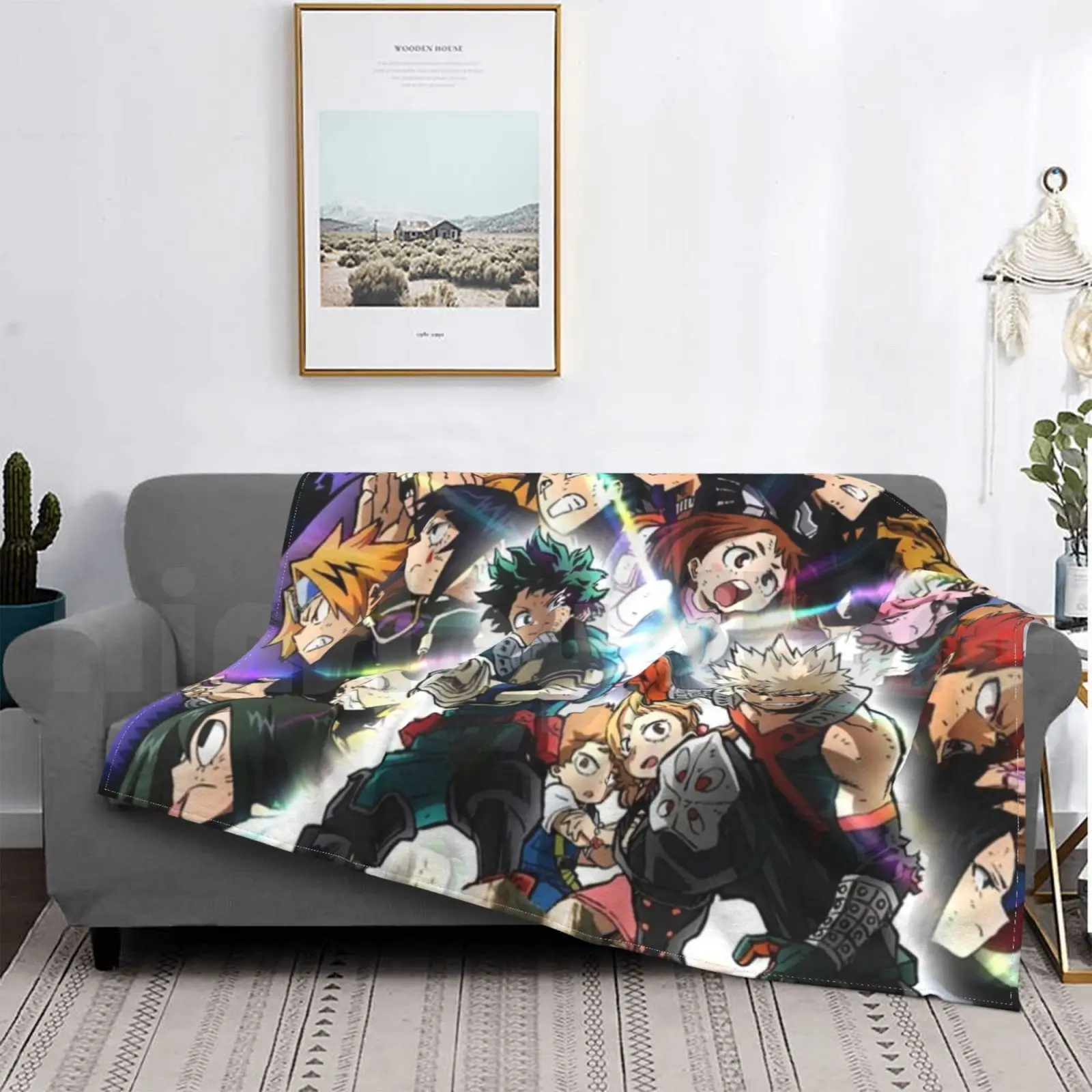 

Mha-Heroes Rising Blanket Fashion Custom Anime Movies Japan Manga My Hero Midoriya Midoriya Izuku Bakugou All