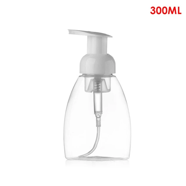 300ml 1 шт. 50/150/300ml прозрачный пенясь бутылка для жидкого мыла, мусс точек розлива гель для душа шампунь лосьон бутылки насоса пены - Цвет: 300ml