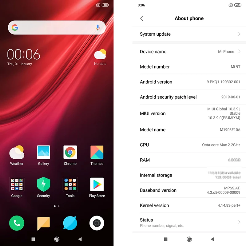 Смартфон Xiaomi Redmi K20 6 ГБ 128 (Mi 9 T) Snapdragon 730 камера 48 Мп и 20 4000 мАч AMOLED дисплей 39 дюйма