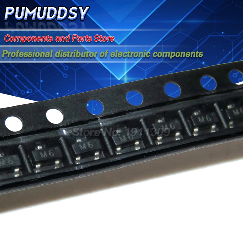 100 шт. Триод SMD S9015 M6 45V0.1 A/PNP SOT23 Транзистор IC|Интегральные схемы| |