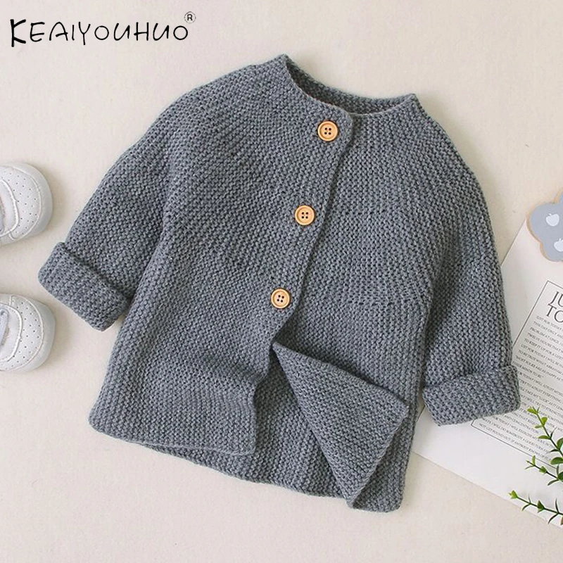 

2020 Cardigans Toddler Knitwear Baby Coat For Girl Solid Sweater Knitted Jacket For Girls Baby Clothes For Newborn 1 2 3 Age