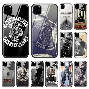 American TV Sons of Anarchy Cases for Apple iPhone 12 11 Pro XR XS Max X 7 8 6 6S Plus Tempered Glass Fundas Capa Phone Cover