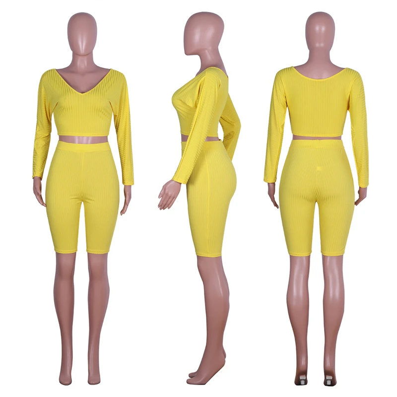 Женский трикотажный костюм Adogirl однотонный повседневный комплект из двух