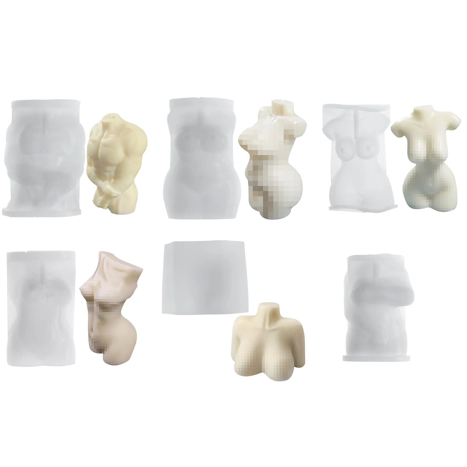 Силиконовая форма сделай сам для свечей 3D забрасывания человеческого тела