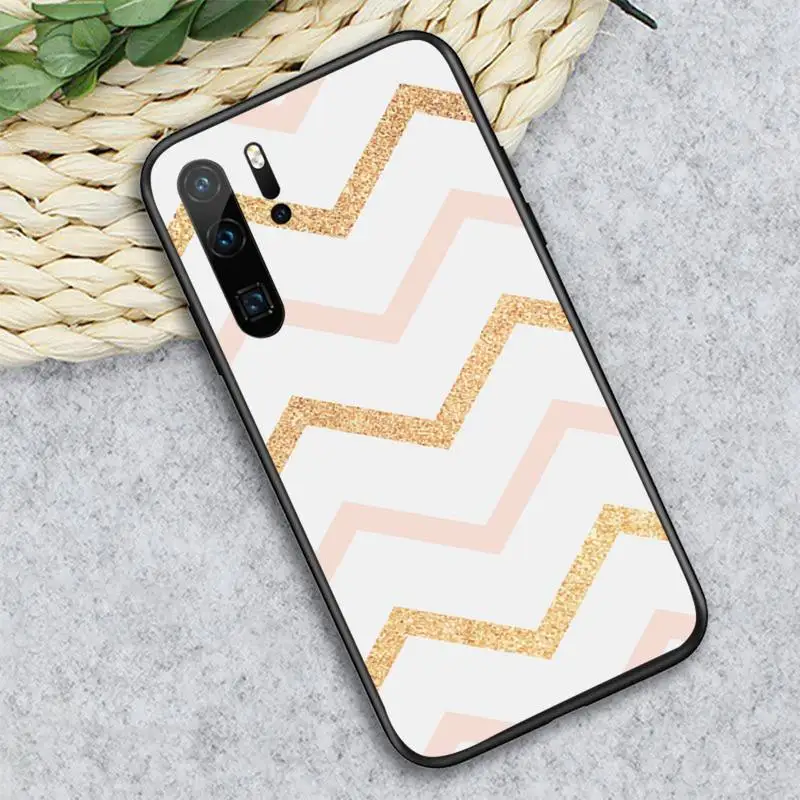 

Love Heart Gold Rose Marble Stripes Phone Case For Huawei honor Mate P 9 10 20 30 40 Pro 10i 7 8 a x Lite nova 5t
