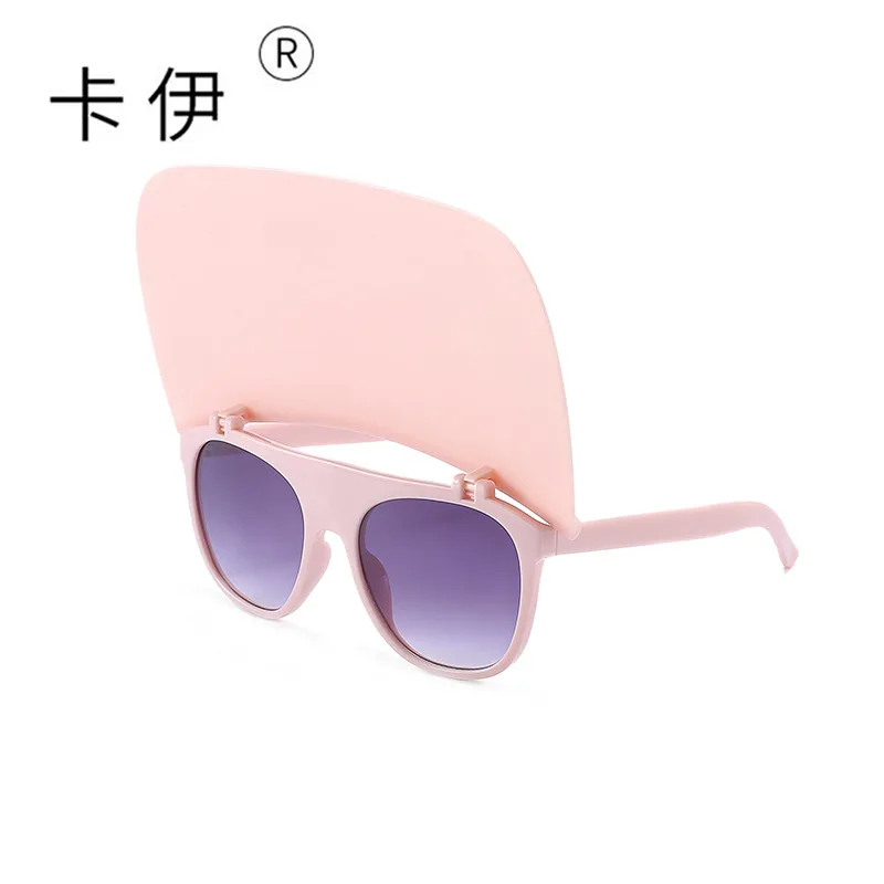 

New Women's Fashion Outdoor Sunshade Glasses Hat Fashion Net Red Same Sunglasses Flip UV400 Sunglasses 20861