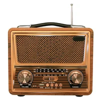 wooden retro radio am sw fm radio wireless bluetooth speaker mini bass audio outside loud volume for home office