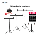 T-образная фоновая рамка для фотосъемки, подставки для фона, система поддержки, подставки с зажимами для видео студии, хромакей