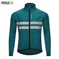 wosawe reflective mens cycling jacket waterproof windproof road mountain bike mtb jackets bicycle long sleeve windbreaker