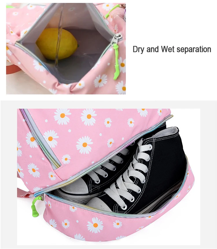 Women Gym Backpack Dry Wet Fitness Bag Travel Rucksack Waterproof Mujer Sac De Sport Gymtas Drawstring Swimming Training Bags