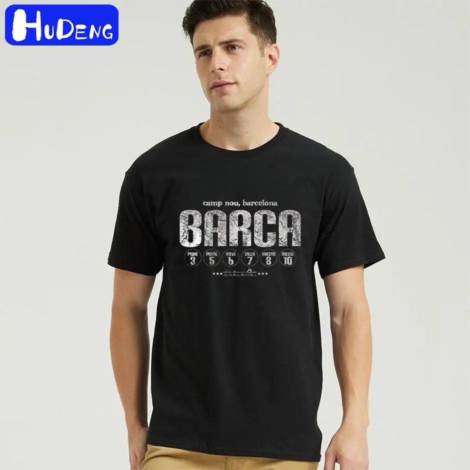 Hudengnew Барка ФК Барселона графическая футболка студенческая мода повседневная