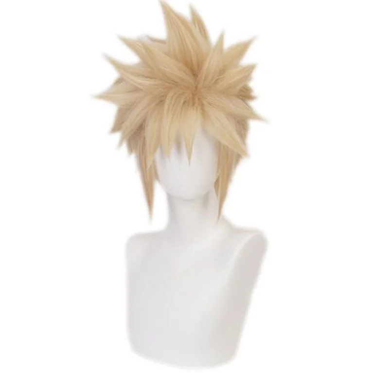 Парик мужской Cosplay короткий парик Anime Final Fantasy VII Cloud Strife костюм термостойкий фильм волосы.