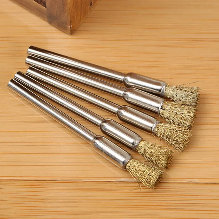 Polishing Brush Metal Rust Cleaning Copper Wire Polishing Wheel Brushes For Dremel Rotary Tool  3.17mm Shank