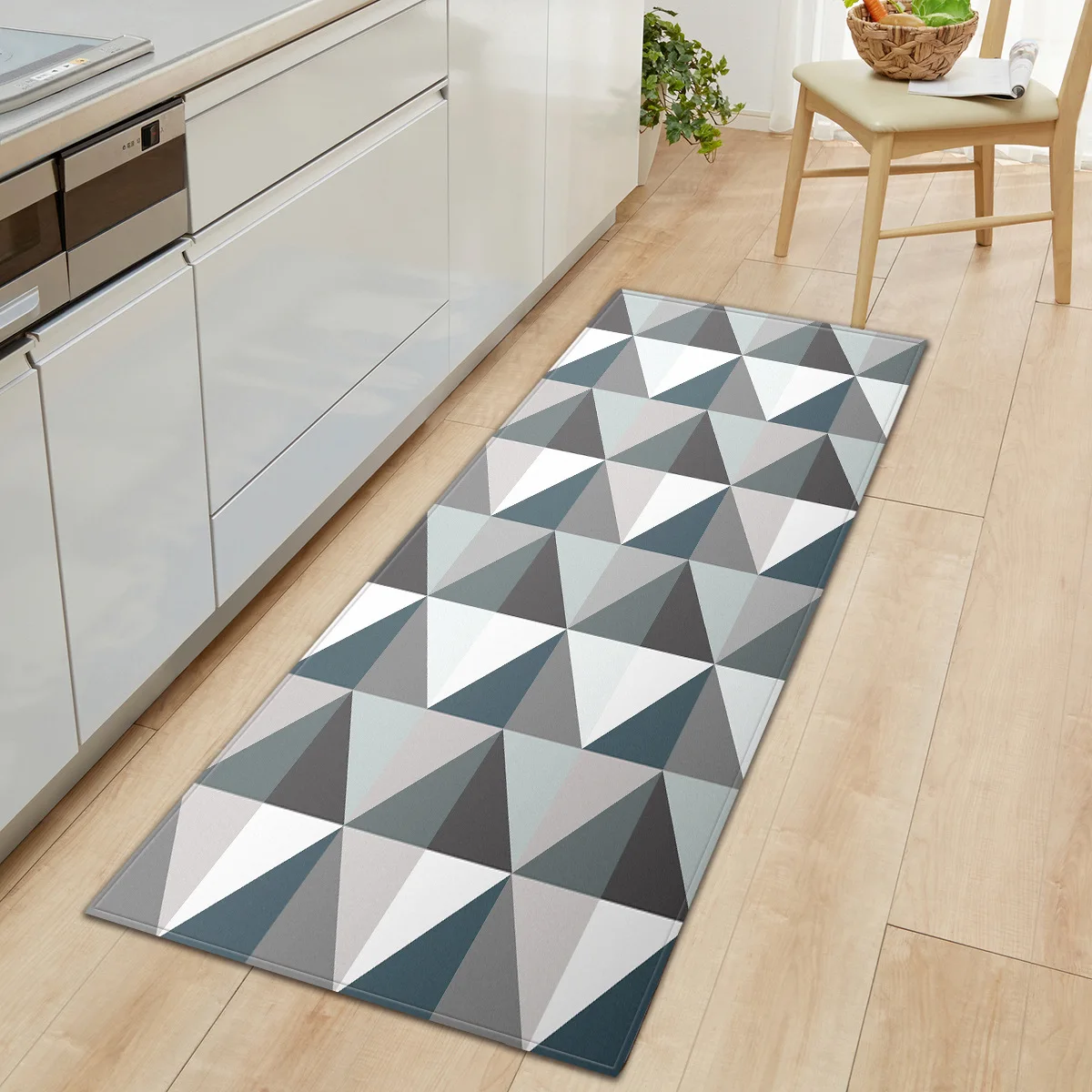 

Geometry Gray Rugs Home Bathroom Doormat Decoration Rug Home Children Anti-Slip Large Carpet Hallway Floor Bedroom Bedside Mat