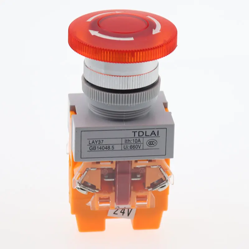 Светодиодная Аварийная остановка 22 мм поддерживается со светодиодной