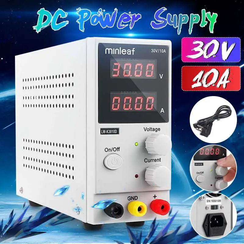 30V 10A DC Питание регулируемый 4 цифры Дисплей мини-лаборатория Напряжение