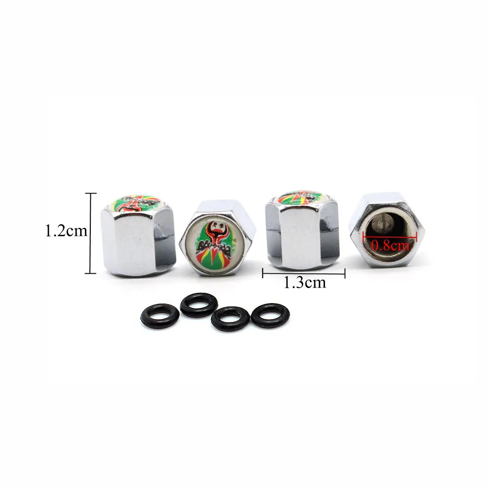4 Pcs/Set Zinc Alloy Face Style Tire Valve Stem Cap Wheel Air Caps for Auto Cars | Автомобили и мотоциклы