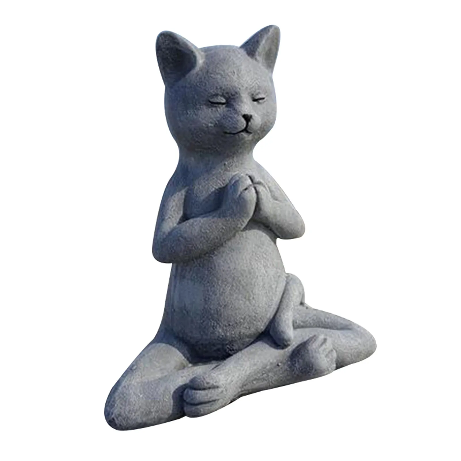 

Collections Buddhas Cat Statue in Meditating Cat Figurine Pose for Spiritual Decor Dhyana Mudra Pose Yoga. G10
