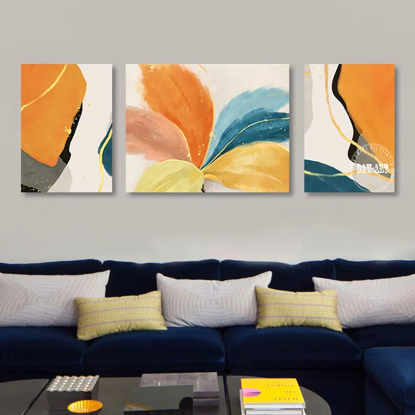 100% Ręcznie malowane Wysokiej Jakości Dzieło Sztuki Kwiat Abstrakcyjny 3 SZTUK 1 Zestaw Obraz Olejny Na Płótnie Dekoracja Ścienna Bez Ramki