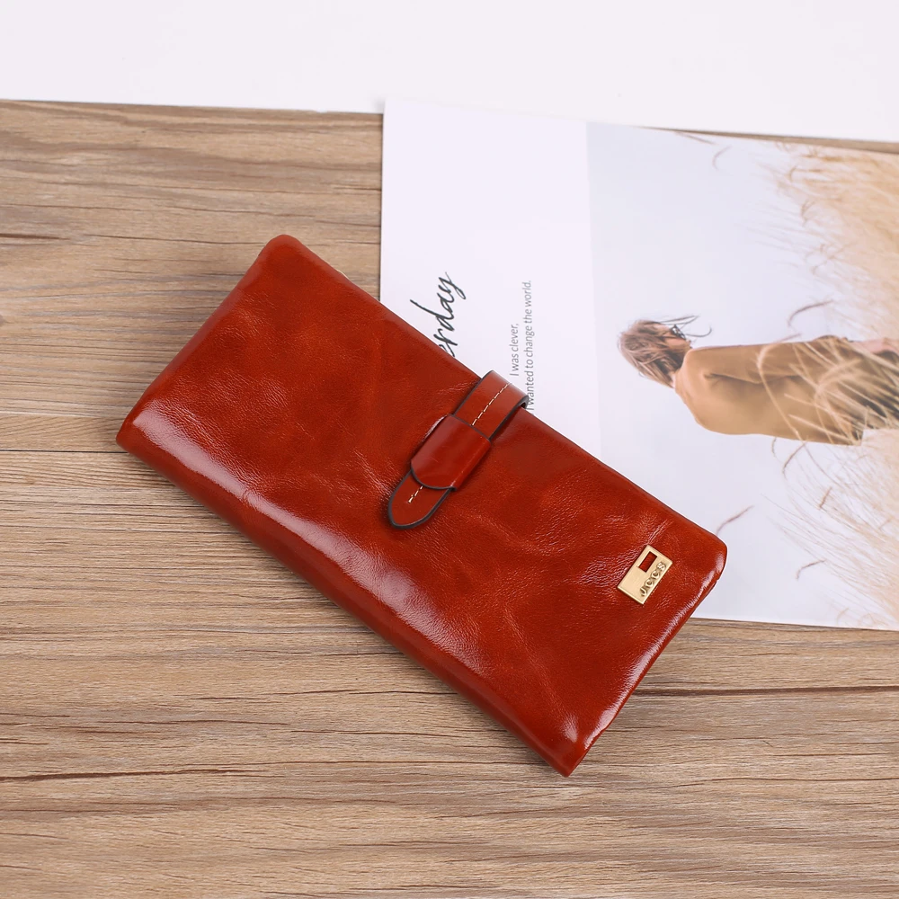 

JCCS Brand Designer Genuine Leather Folding Wallet Women's & Men's Long Wallet Retro Purse Clutch Wallets Not box packing
