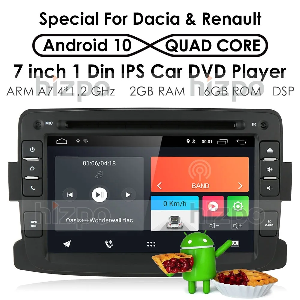 Для Renault Dokker Dacia Duster Logan Sandero с Авторадио gps-навигация, радио, стерео Bluetooth SD USB Mirror-Link Android9.0