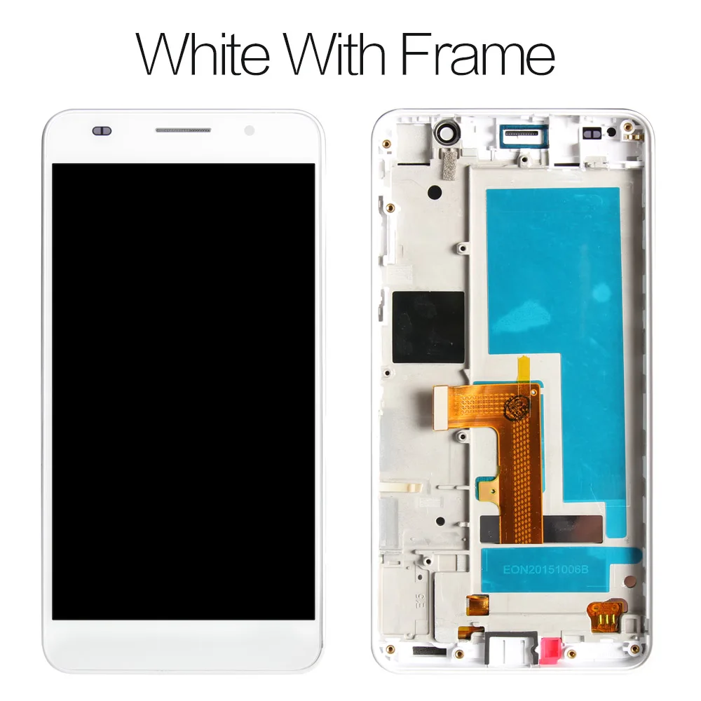 white with frame Без битых пикселей 5,0 ''дисплей для HUAWEI Honor 6 lcd кодирующий преобразователь сенсорного экрана в сборе H60-L02 H60-L12 H60-L04 - Цвет: white with frame