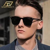 simprect polarized sunglasses men 2021 retro mirror square sunglasses vintage anti glare drivers sun glasses for men oculos