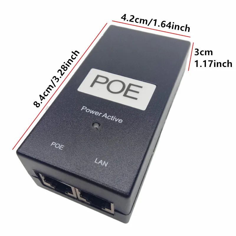 24V 1A PoE Мощность адаптера переменного тока инжектор 24 Вт Ethernet адаптер IP питание